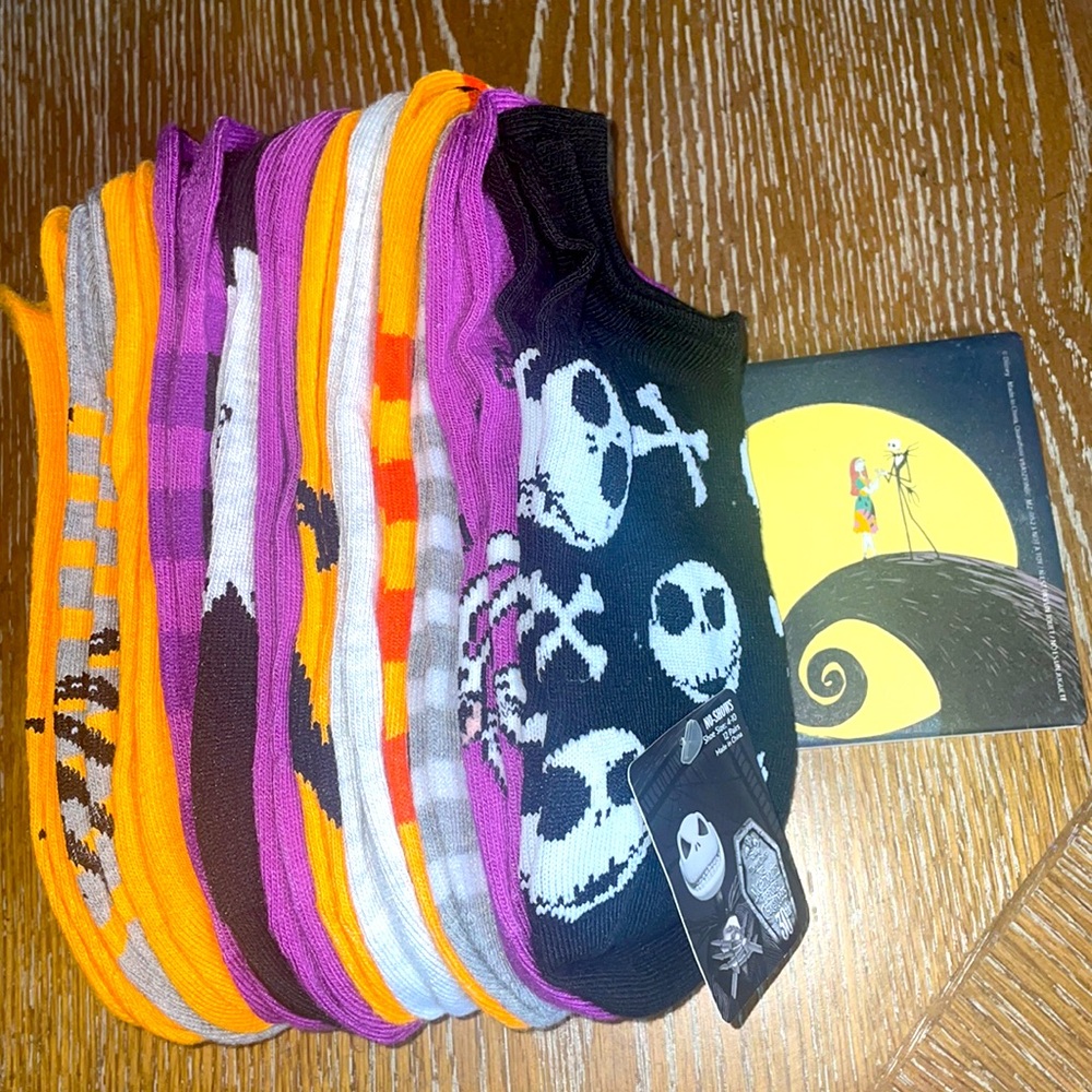 BNWT 12pk Nightmare Before Christmas 12pairs Socks